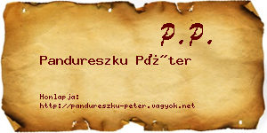 Pandureszku Péter névjegykártya